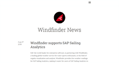 Desktop Screenshot of blog.windfinder.com